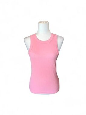 Madewell Cotton Classic Pink Ribbed Tank Top Sz S